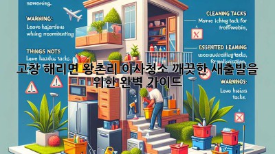 고창 해리면 왕촌리 이사청소: 깨끗한 새출발을 위한 완벽 가이드