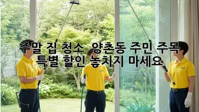 주말 집 청소 🧹 양촌동 주민 주목! 특별 할인 놓치지 마세요! 💖
